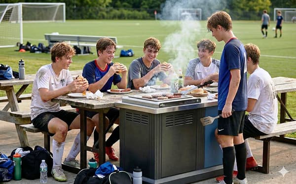 Elektromos grilllap sportpályák mellé